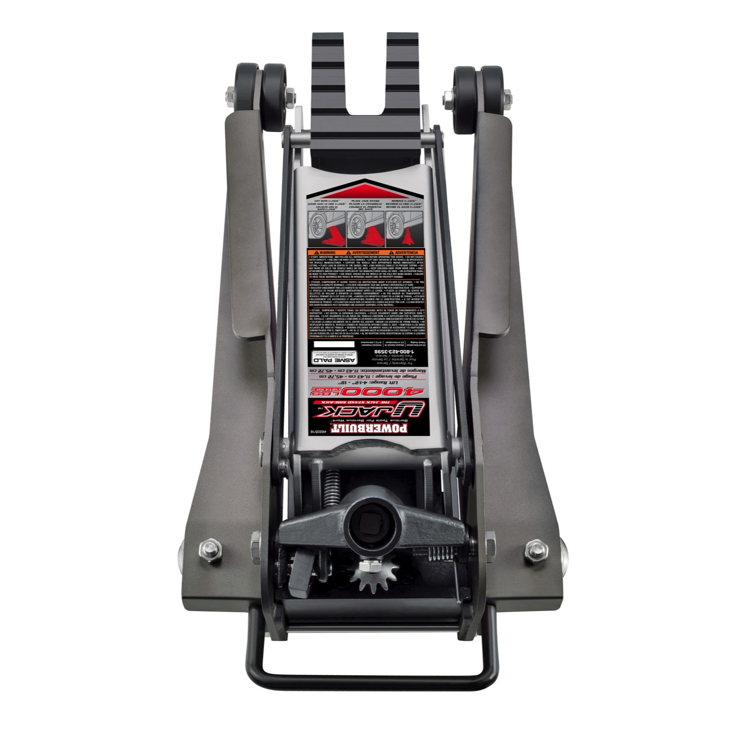 Powerbuilt UJack 2 Ton Floor Jack with Jackstand Slot in Saddle